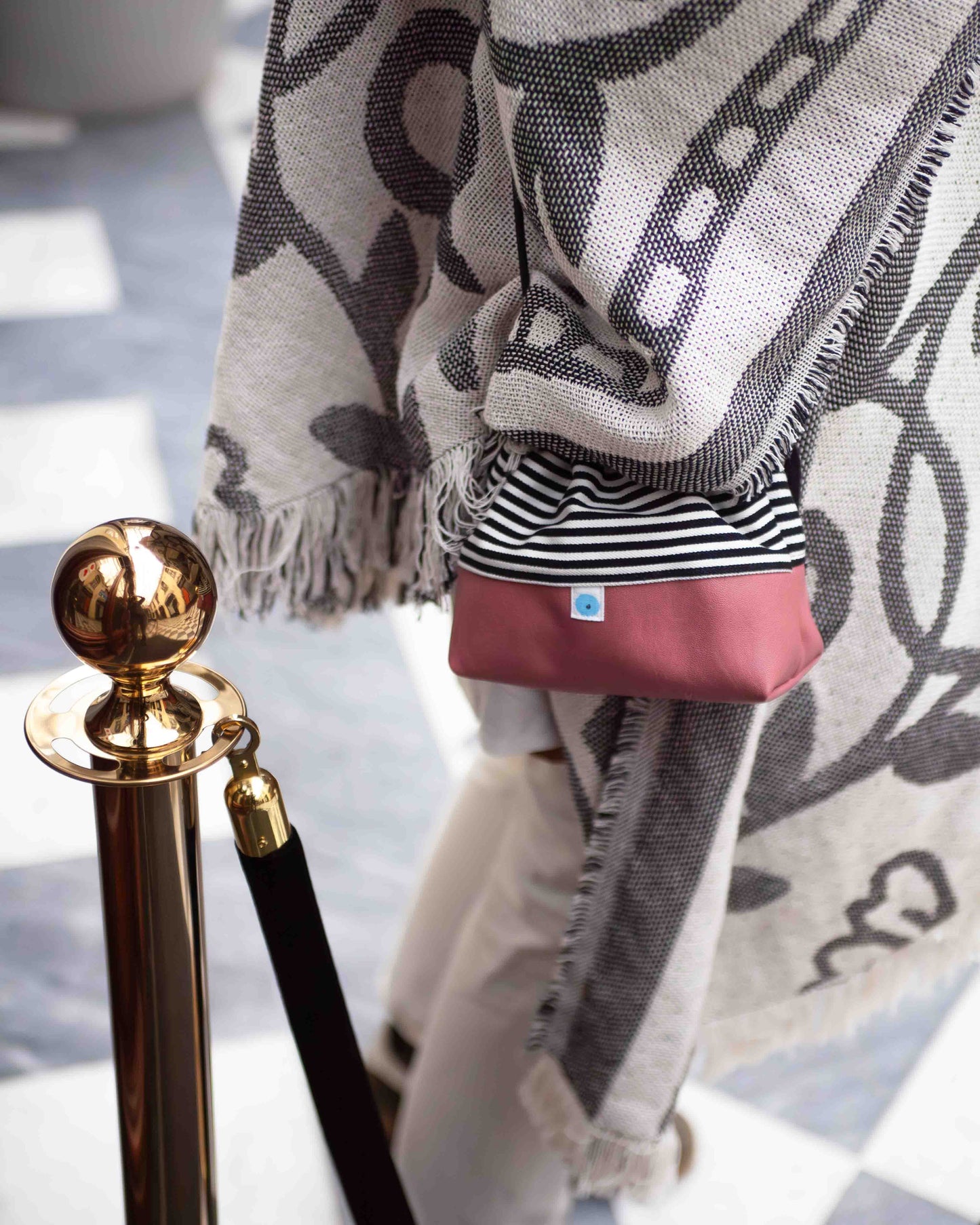 MINI CAPRAIA BUCKET vintage rose/stripes