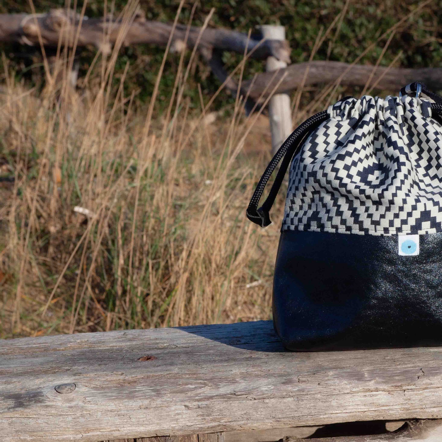 SACCA CAPRAIA pirite blu I fantasia crema blu