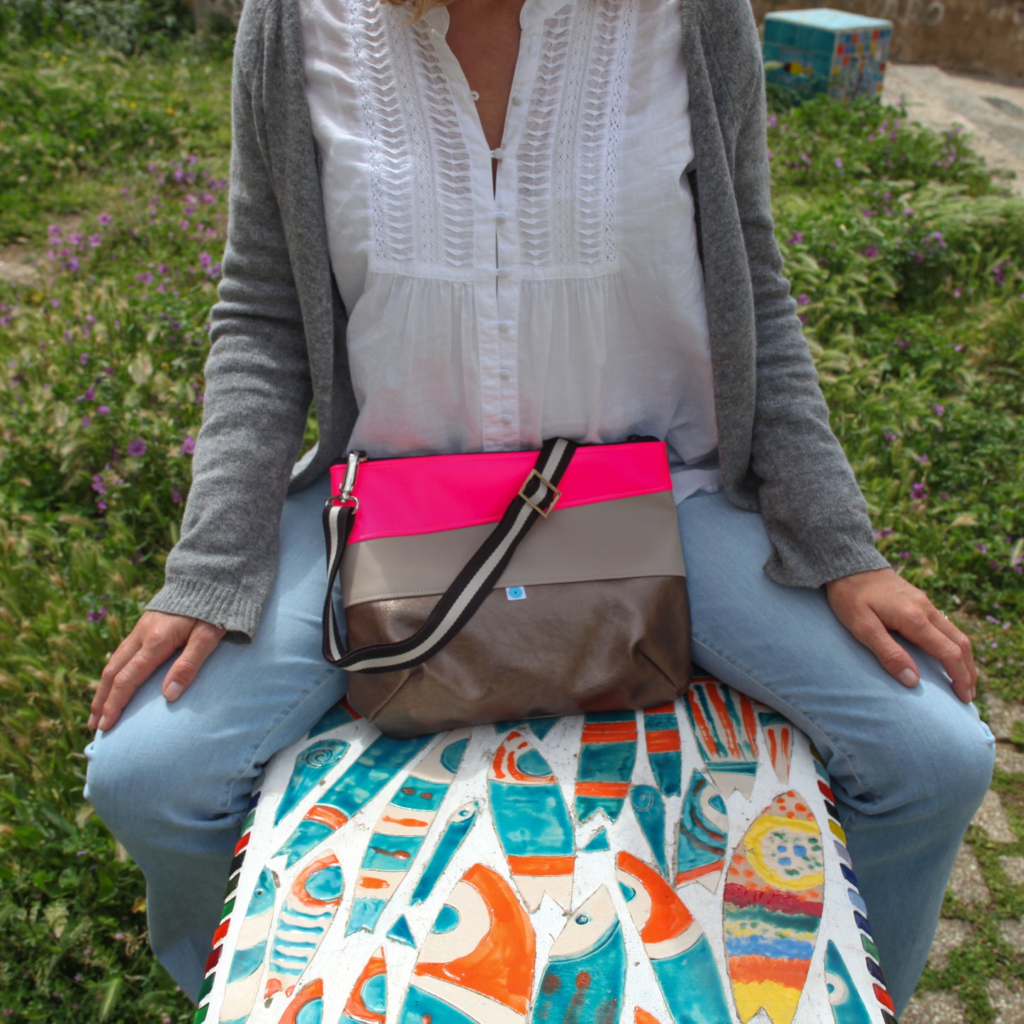 PIANOSA BIG bronzo I crema I fucsia