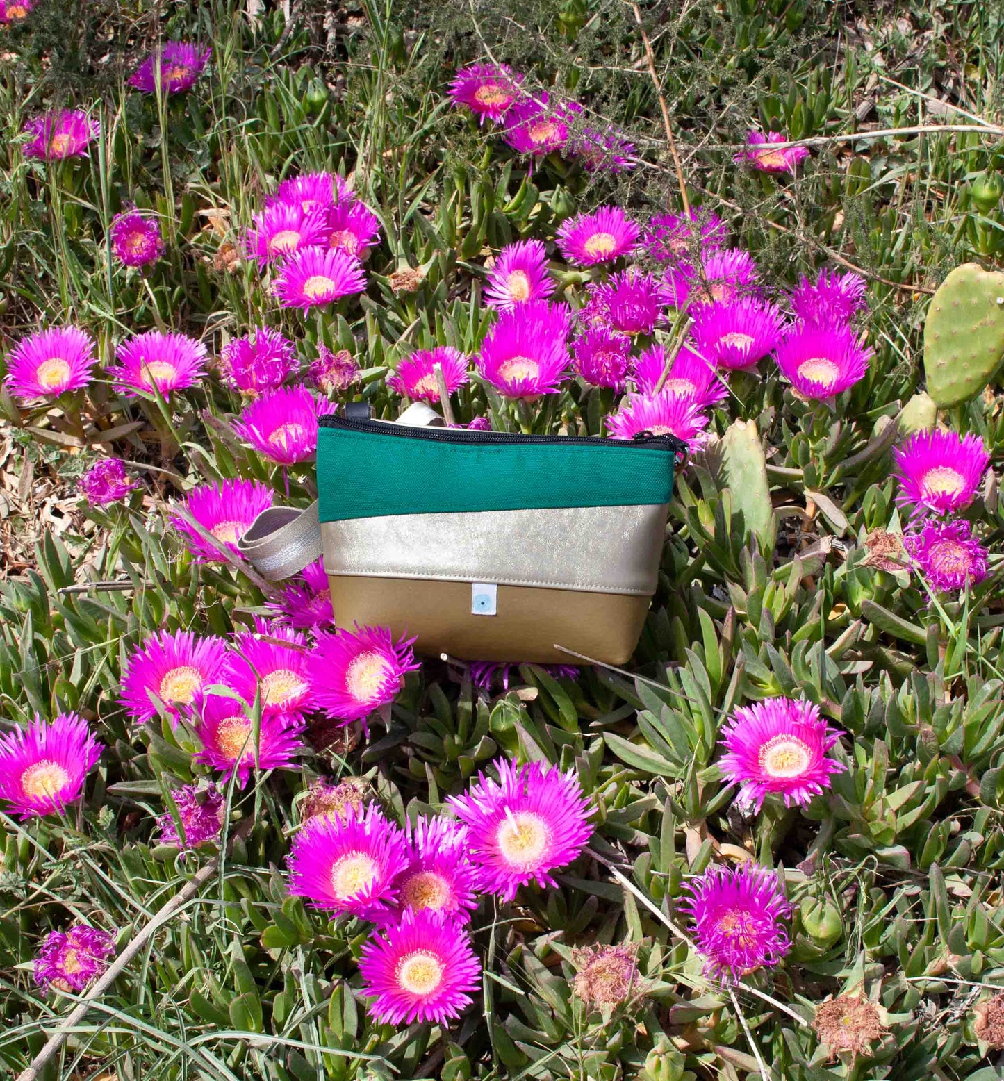 MINI ELBA BAG olive I oro lamè I smeraldo