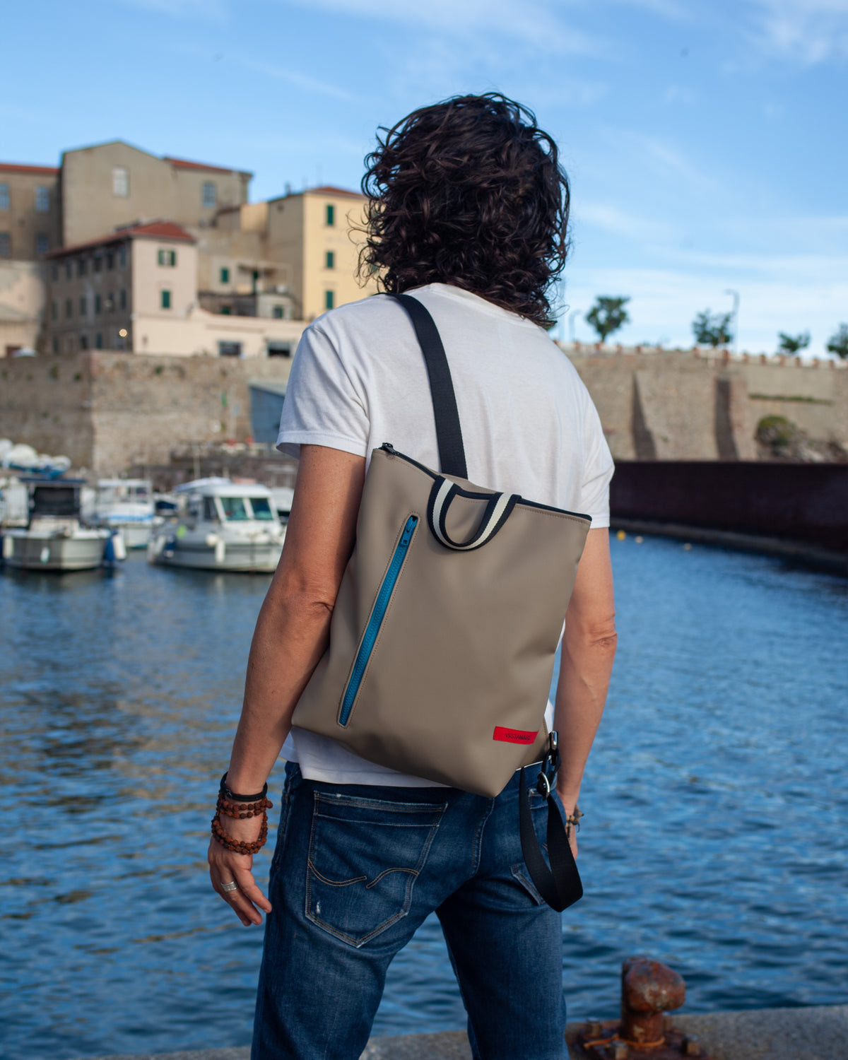 Rucksack TETI schwarz I blau