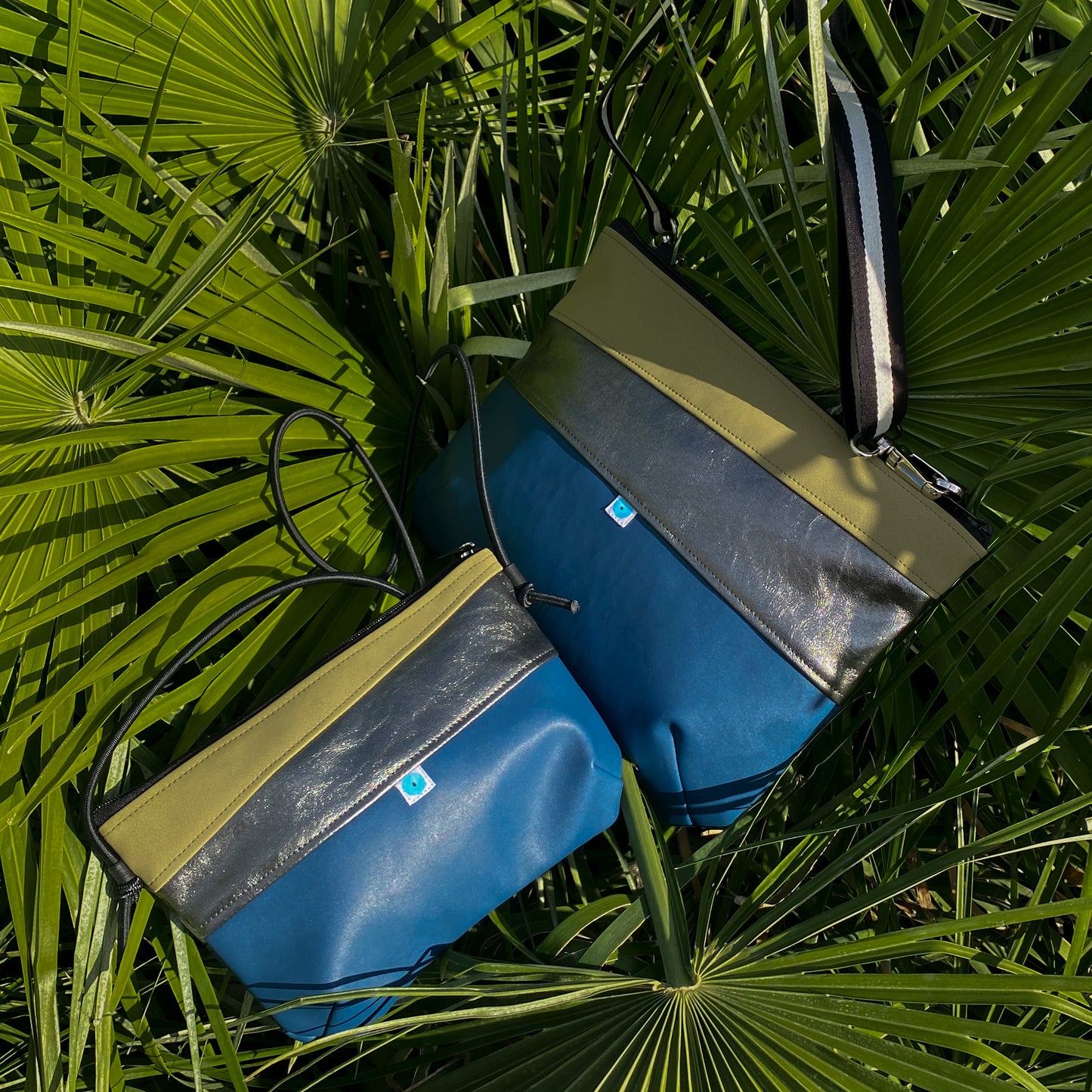 MINI PIANOSA BAGUETTE blue/anthracite/green