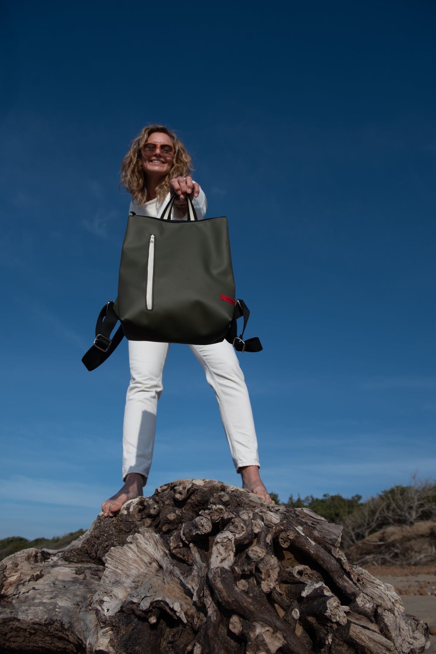 ZAINO TETI verde bosco I panna