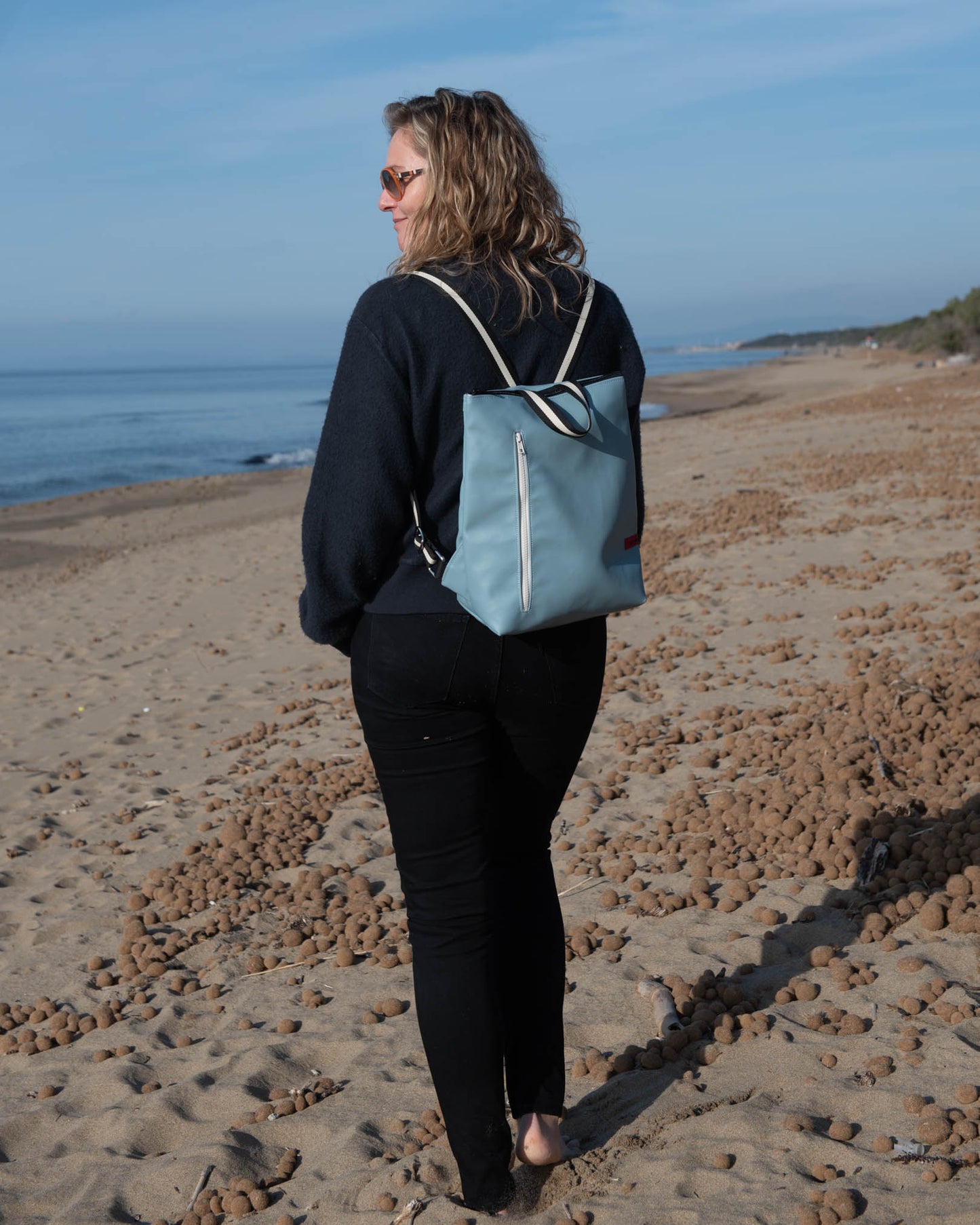 ZAINO TETI blu polvere I crema