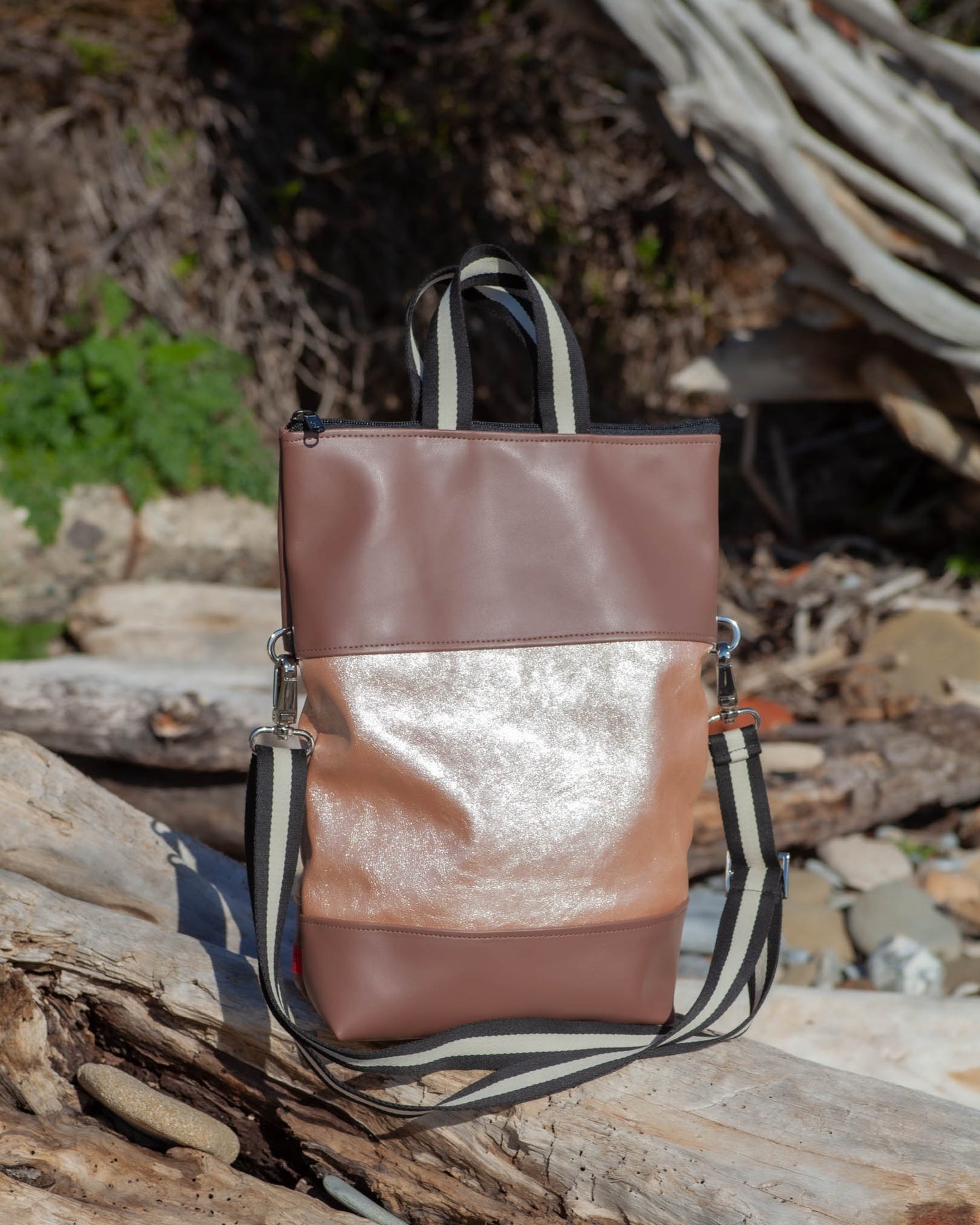 EASY BAG SIENA ambra baltica I cipria lamè