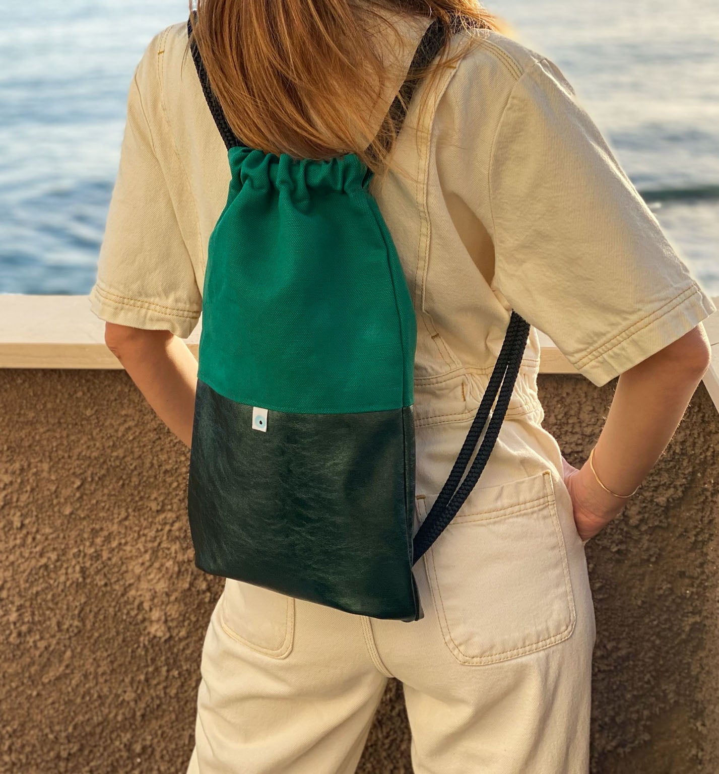 BARATTI BACKBAG glossy green/esmerald