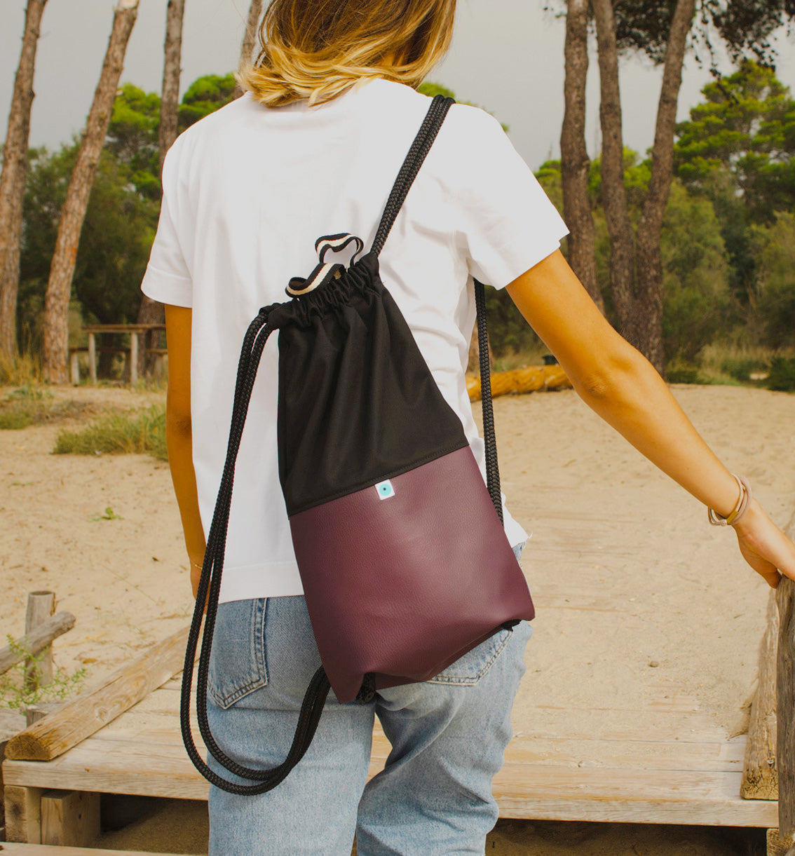 BARATTI BACKBAG black/plum