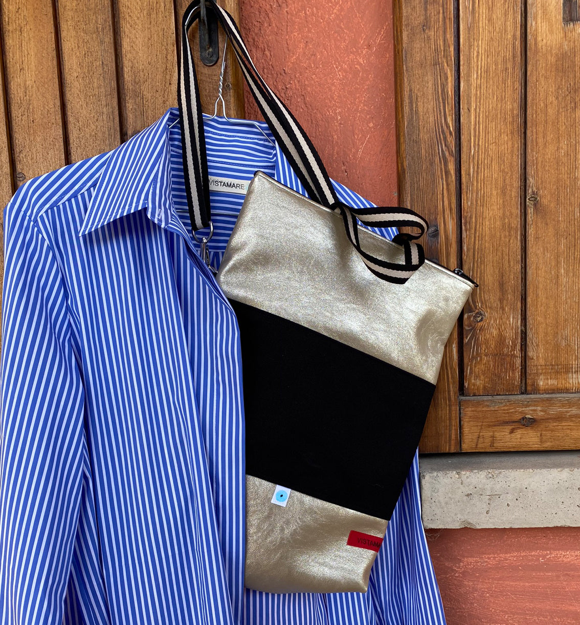 EASY BAG SIENA oro lamé | nero
