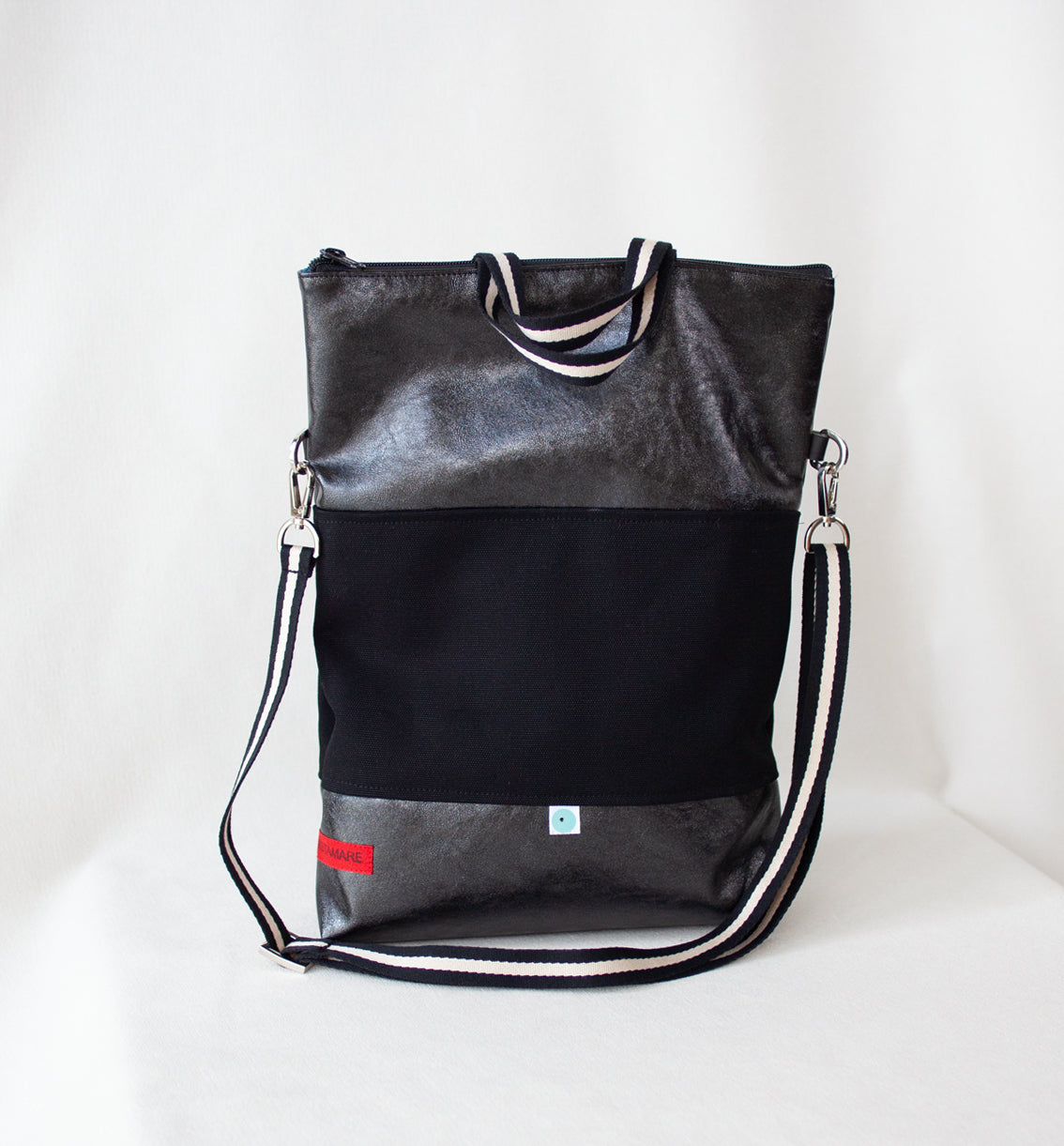 EASY BAG SIENA carbonio lamé | nero