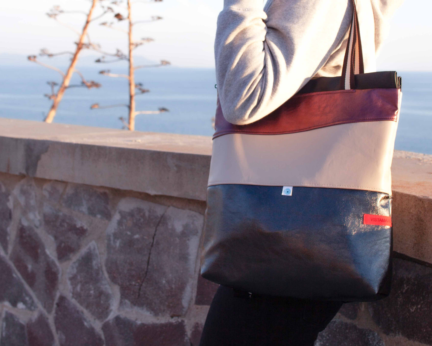 ZAINO MILANO pirite I crema I bordò