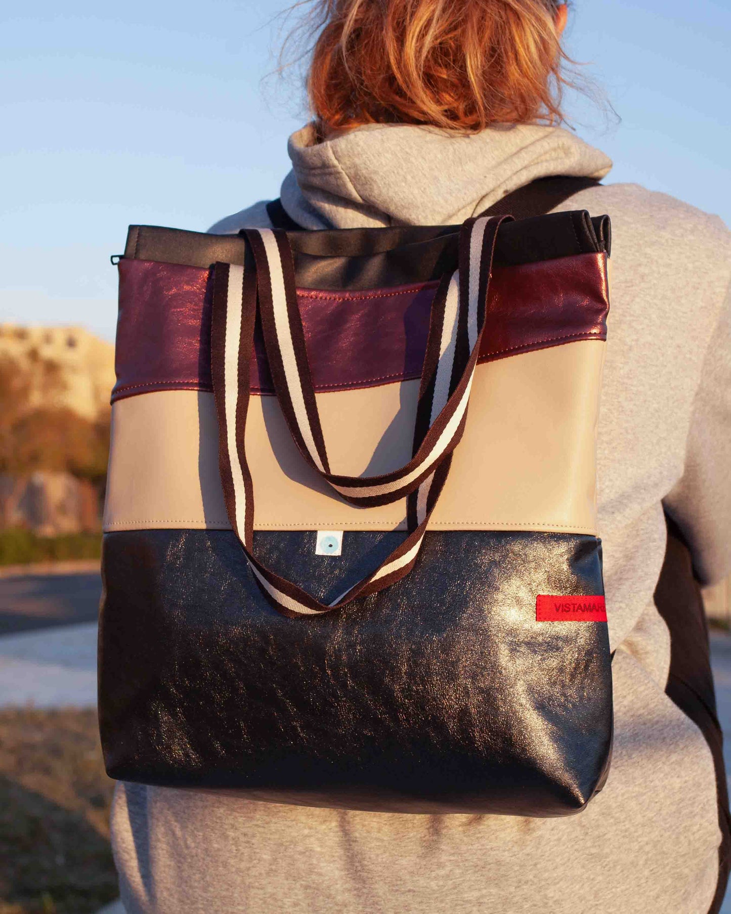 ZAINO MILANO pirite I crema I bordò