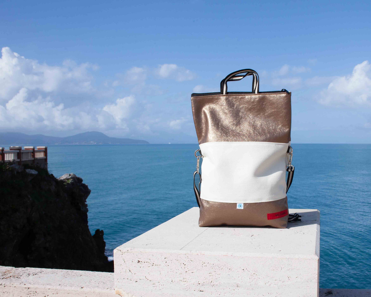 EASY BAG SIENA bronzo | bianco