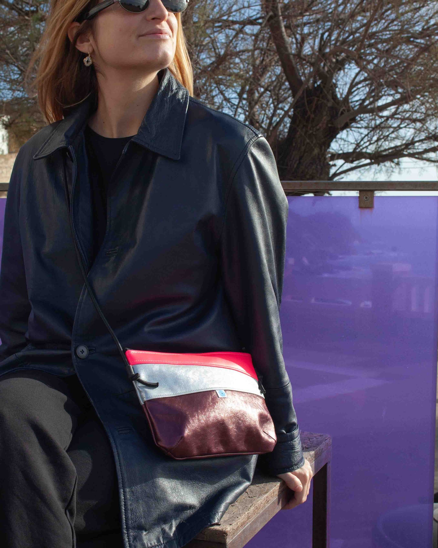 MINI PIANOSA BAG bordò I argento lunare I fucsia