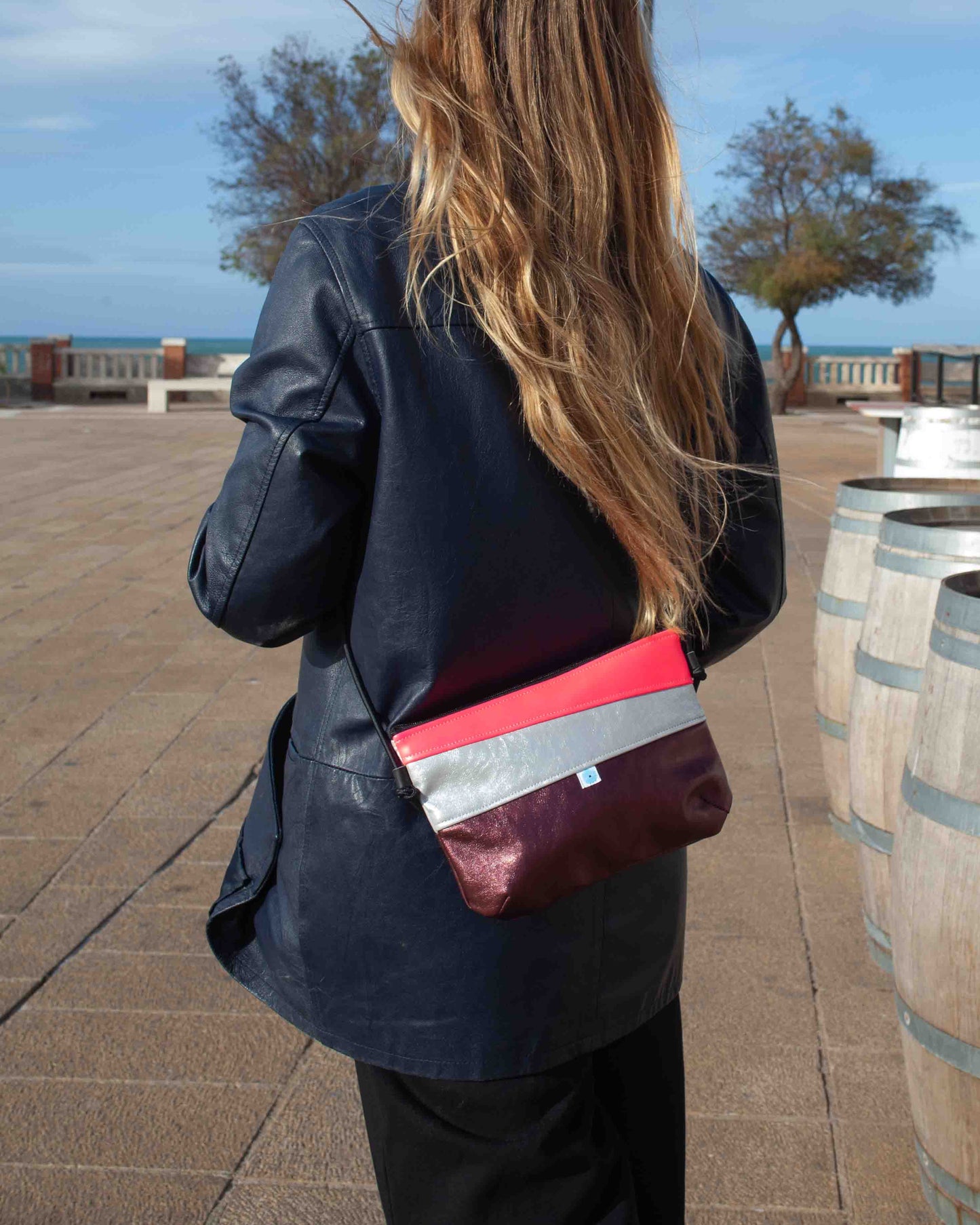 MINI PIANOSA BAG bordò I argento lunare I fucsia