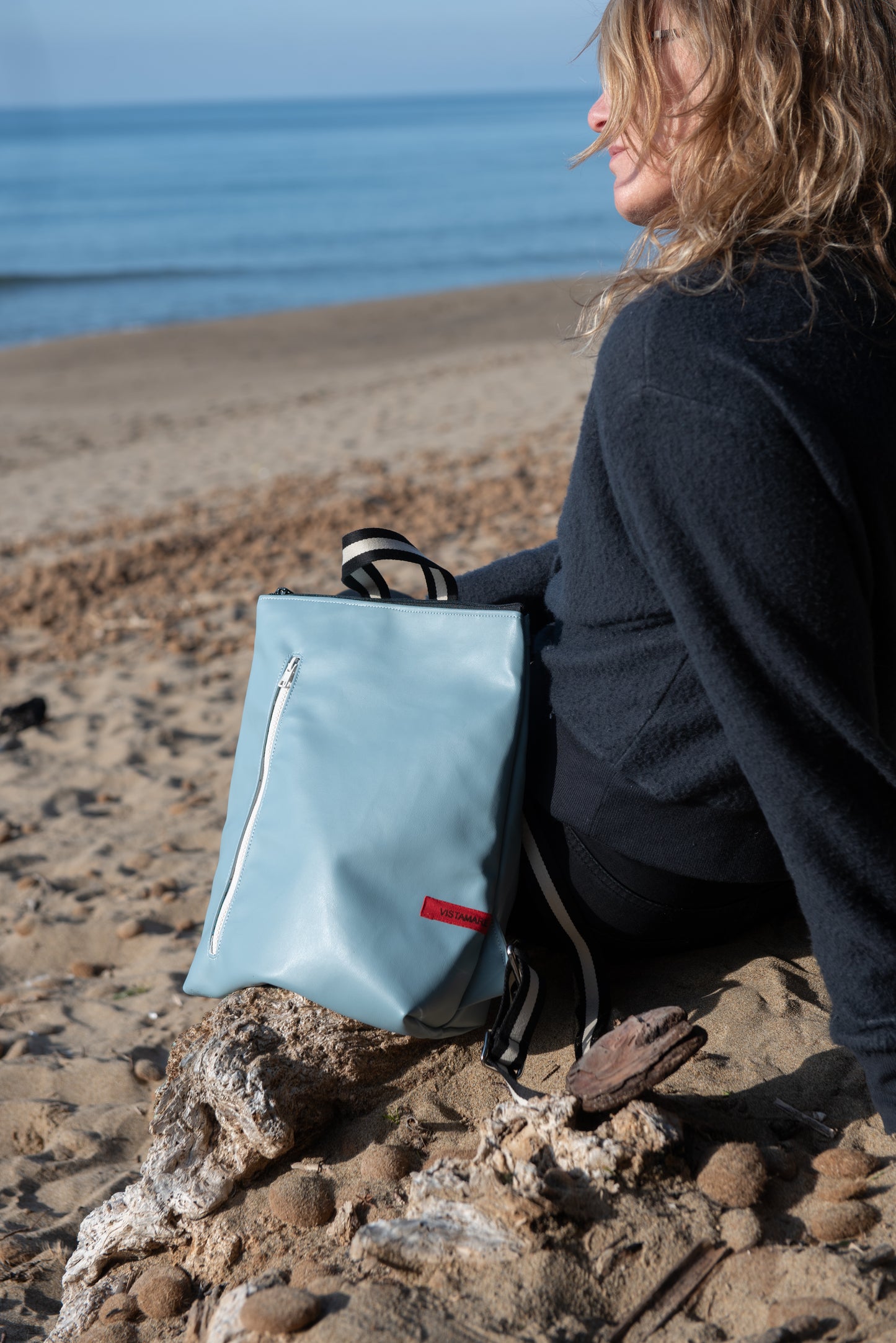 ZAINO TETI blu polvere I crema