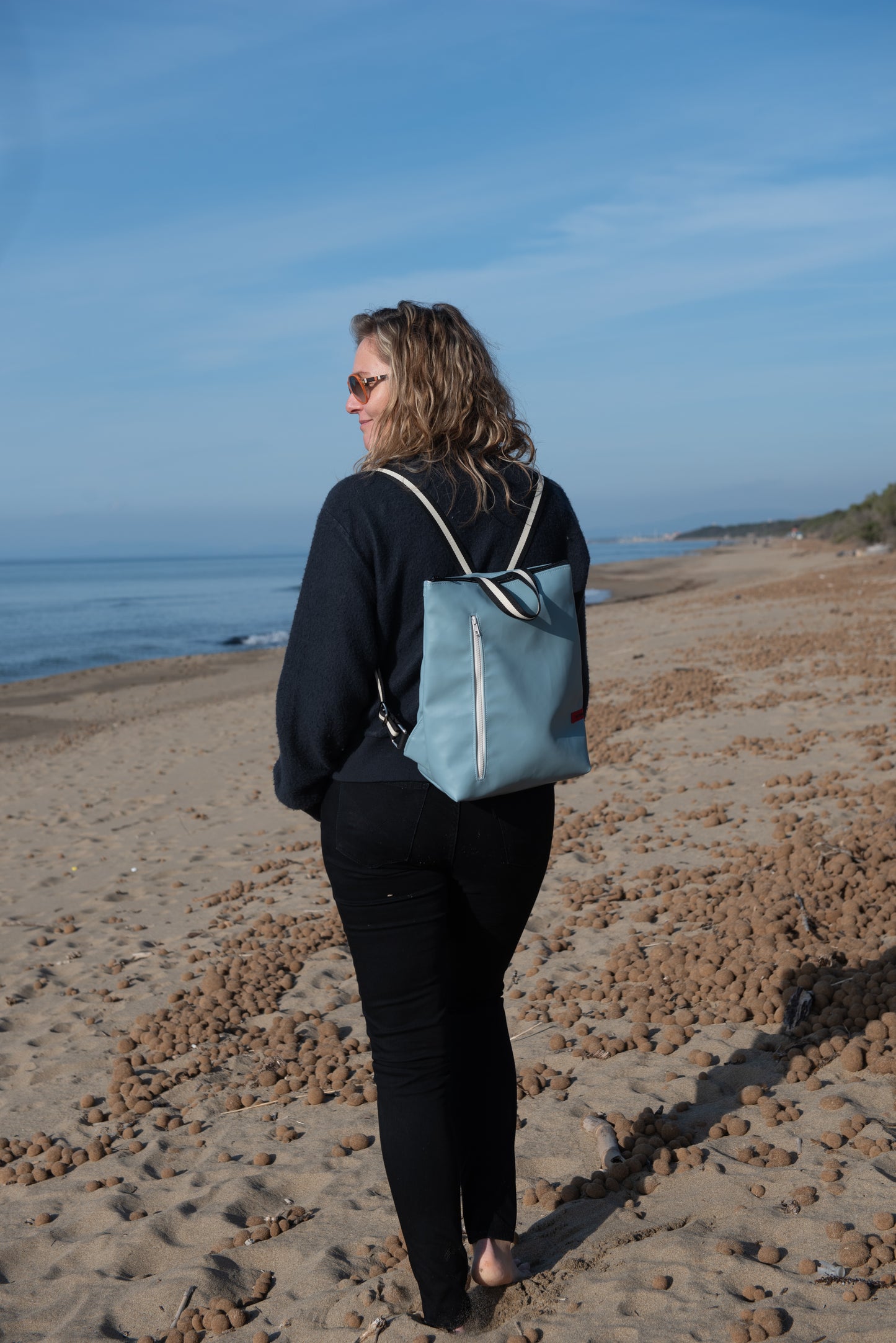 ZAINO TETI blu polvere I crema