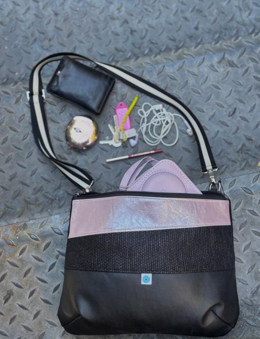 PIANOSA BAGUETTE black/blush pink
