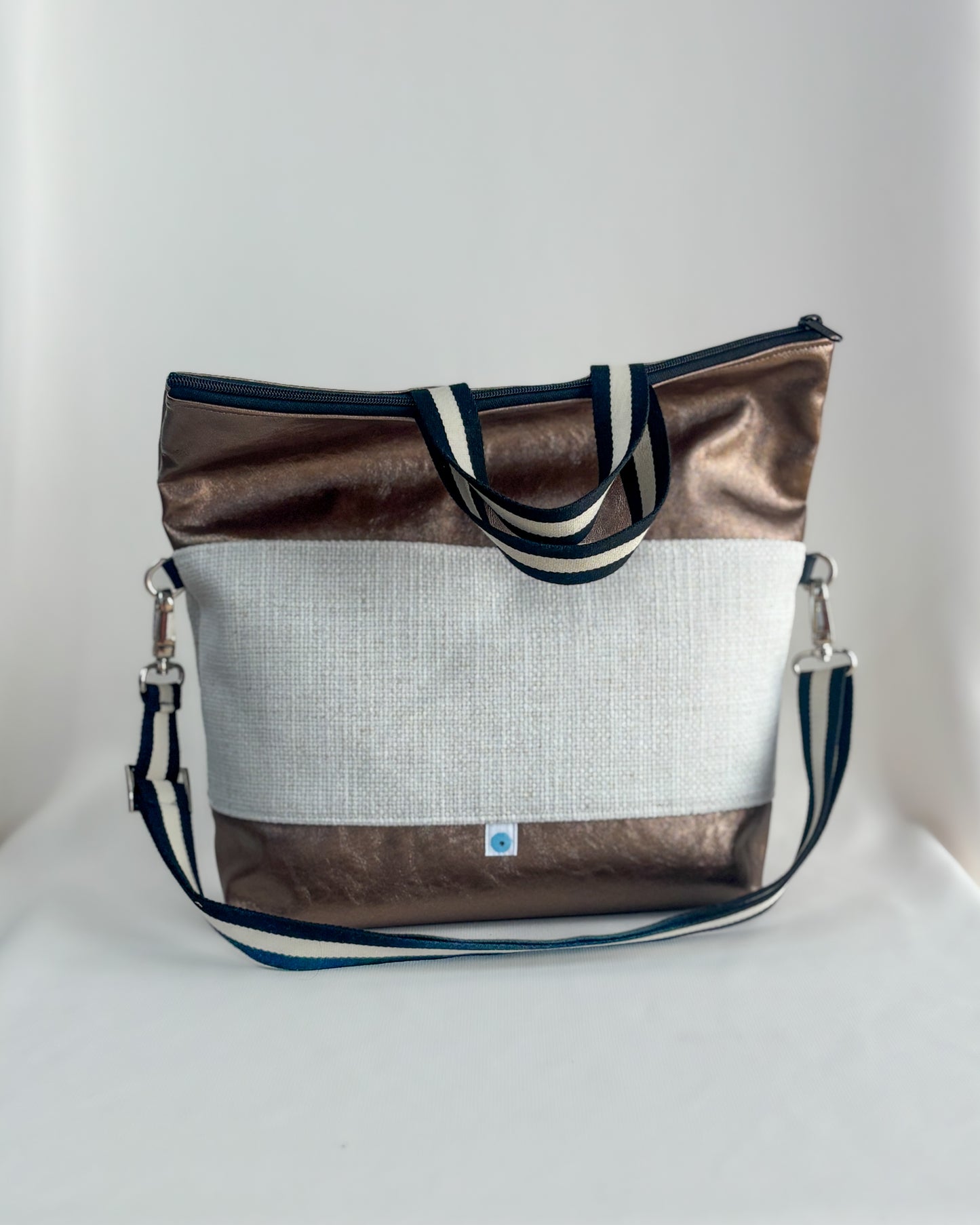 ROMA CONVERTIBLE BAG bronze/white