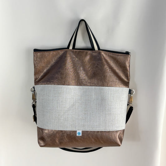 ROMA CONVERTIBLE BAG bronze/white
