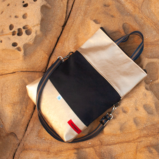 EASY BAG SIENA oro lamé | navy