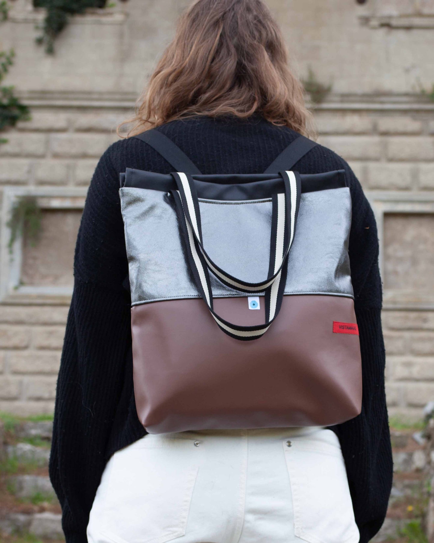 ZAINO MILANO ambra baltica I carbonio lamé