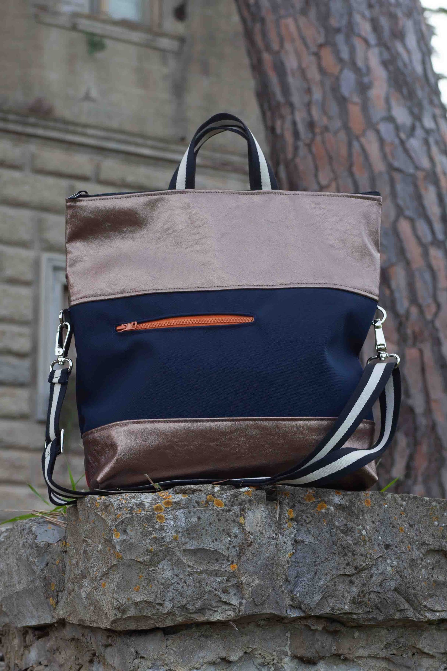 EASY BIG ROMA bronzo I blu navy