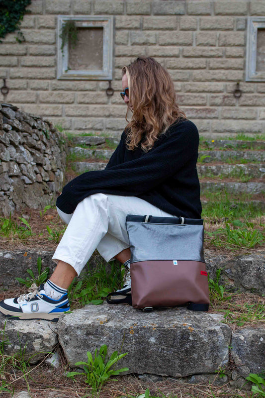 ZAINO MILANO ambra baltica I carbonio lamé