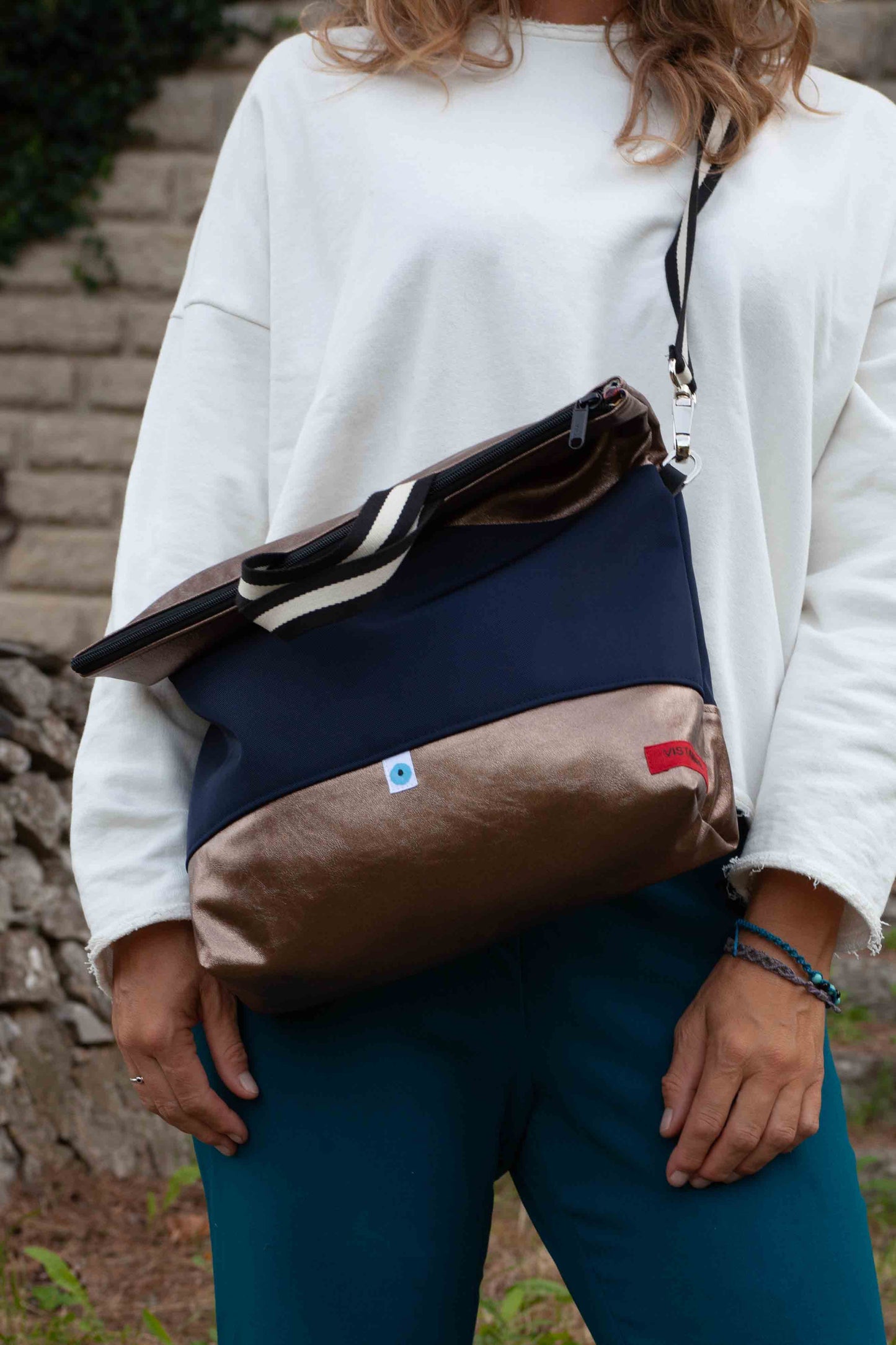 EASY BIG ROMA bronzo I blu navy