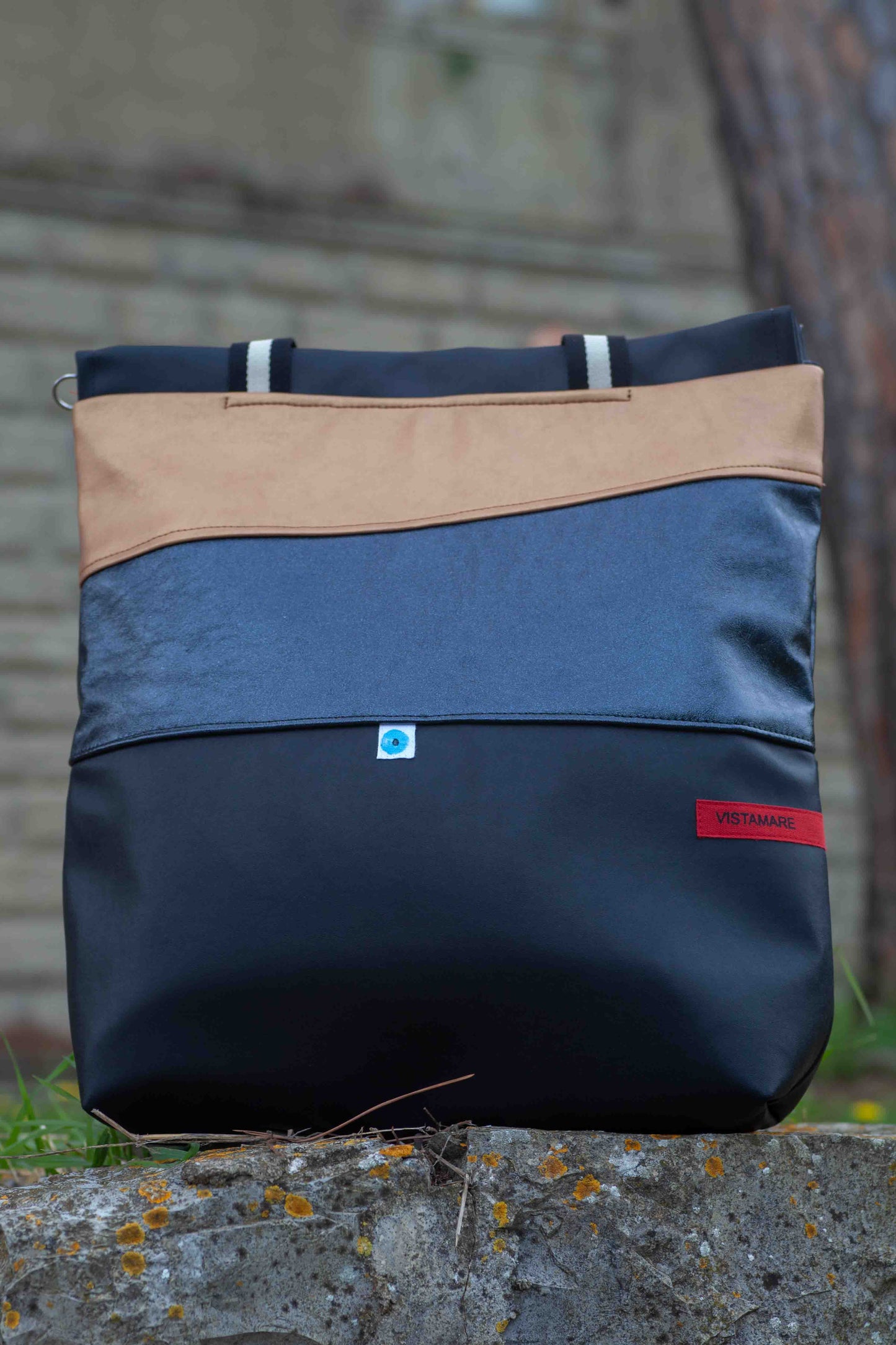 ZAINO MILANO nero I blu notte lamè I oro cipria