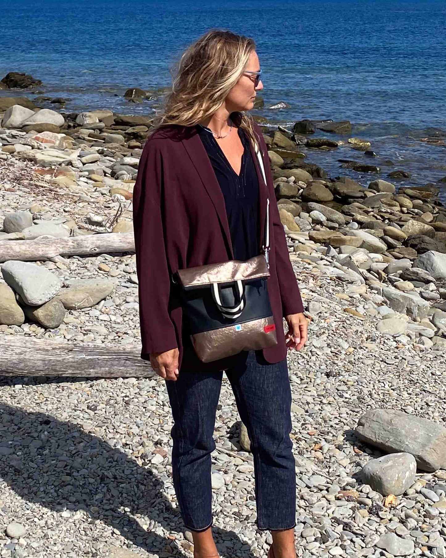 EASY BAG SIENA bronzo I nero