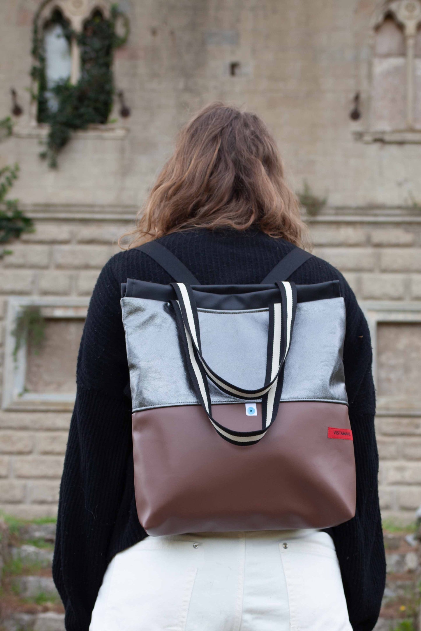 ZAINO MILANO ambra baltica I carbonio lamé