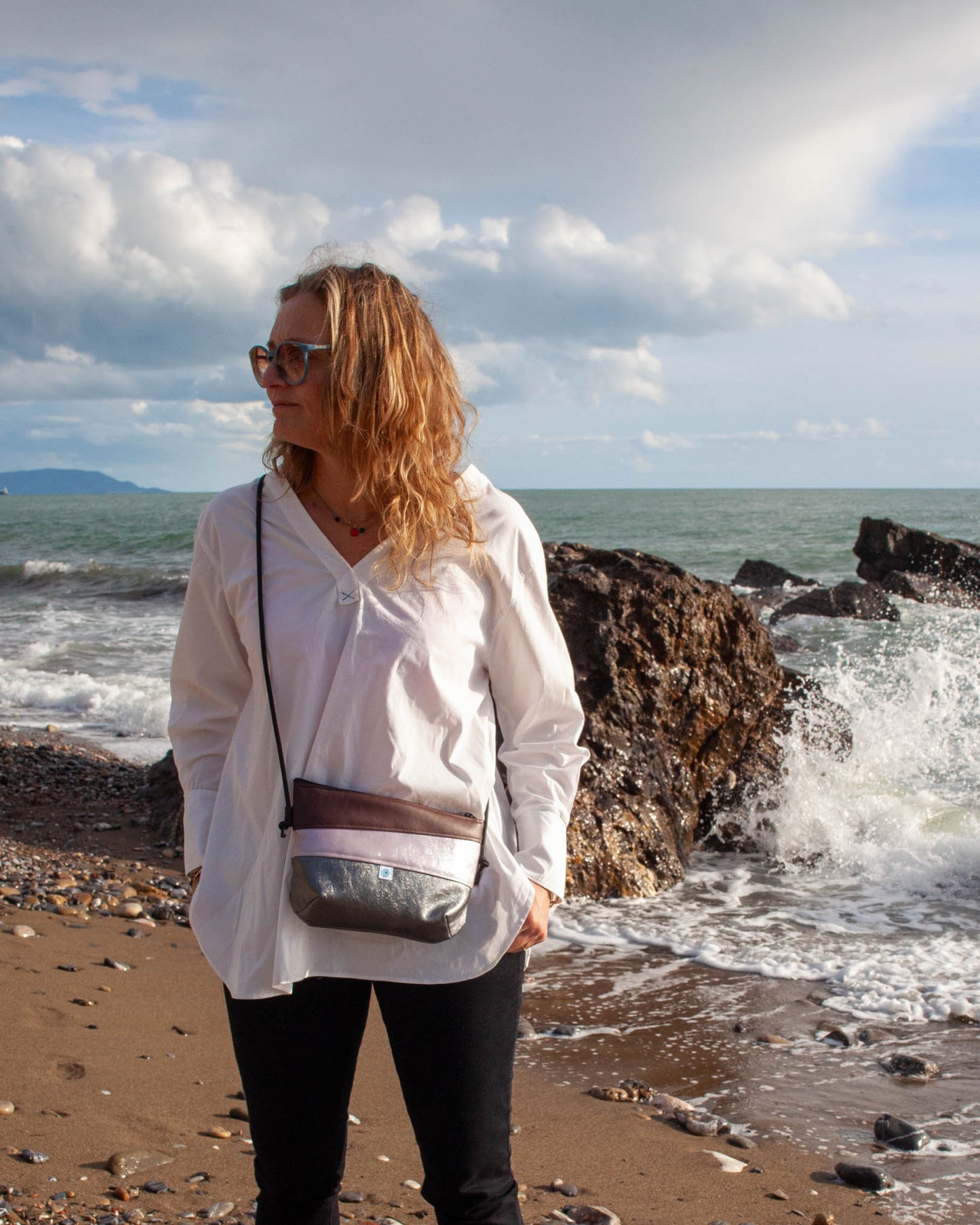 MINI PIANOSA BAG antracite lamè I glicine I caffè