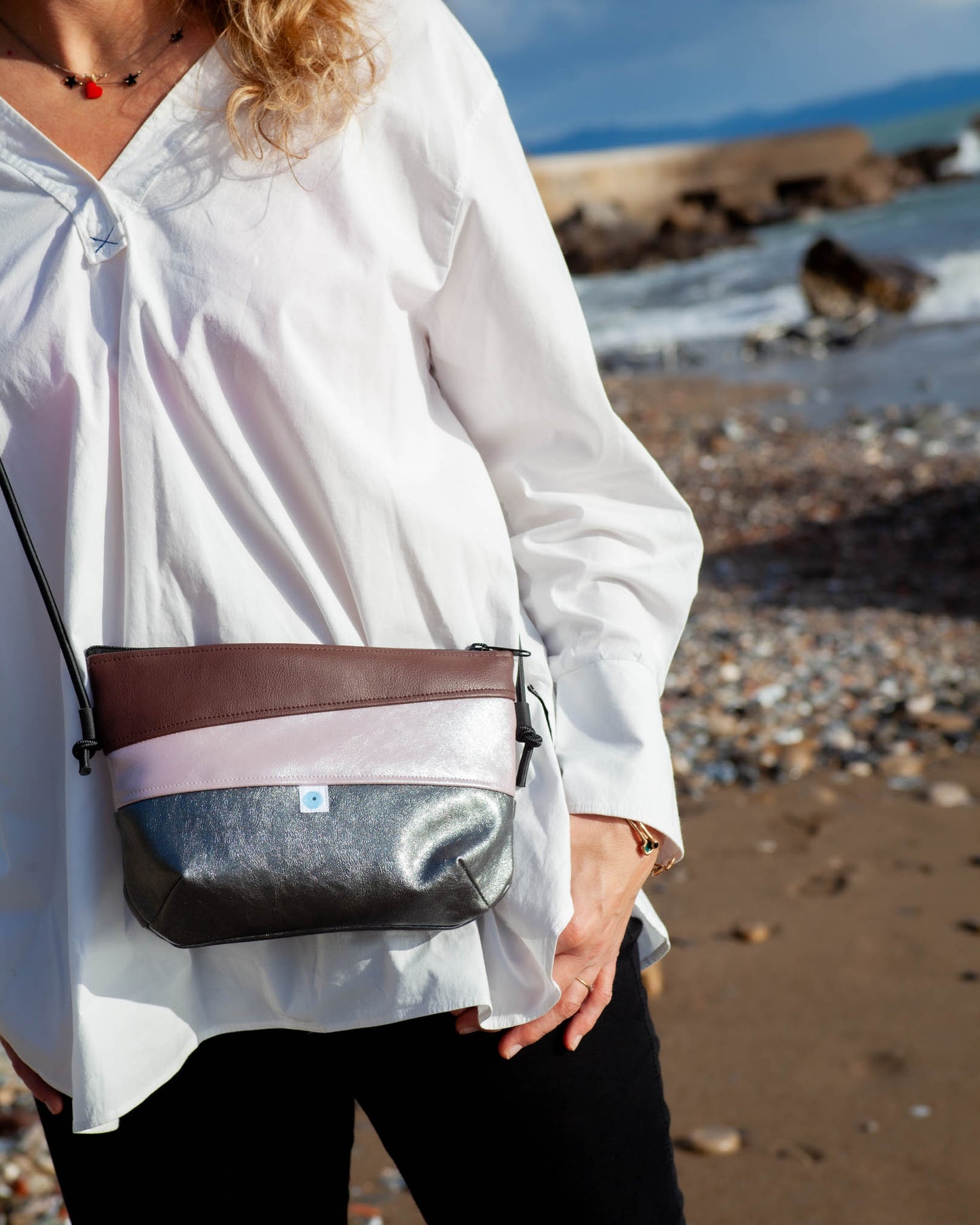 MINI PIANOSA BAG antracite lamè I glicine I caffè