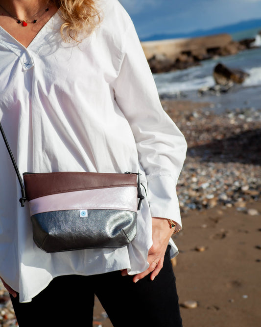 MINI PIANOSA BAG antracite lamè I glicine I caffè