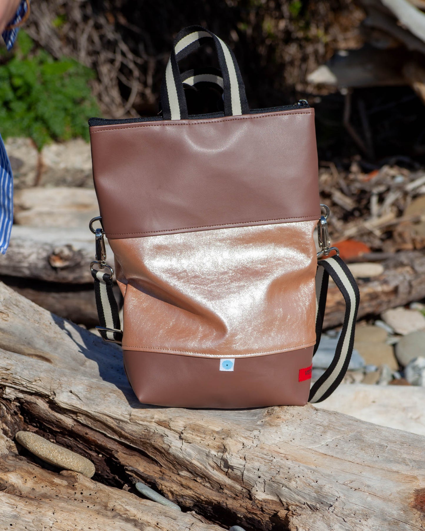 EASY BAG SIENA ambra baltica I cipria lamè