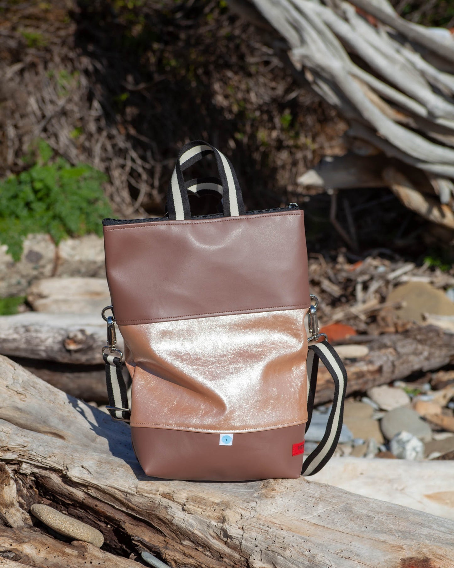 EASY BAG SIENA ambra baltica I cipria lamè